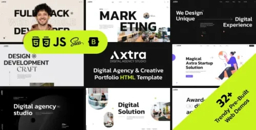 Axtra Theme GPL v2.0 – Digital Agency Creative Portfolio Theme